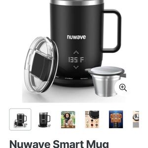 Nuwave Black Smart Mug with Lid and Infuser Brand new in box